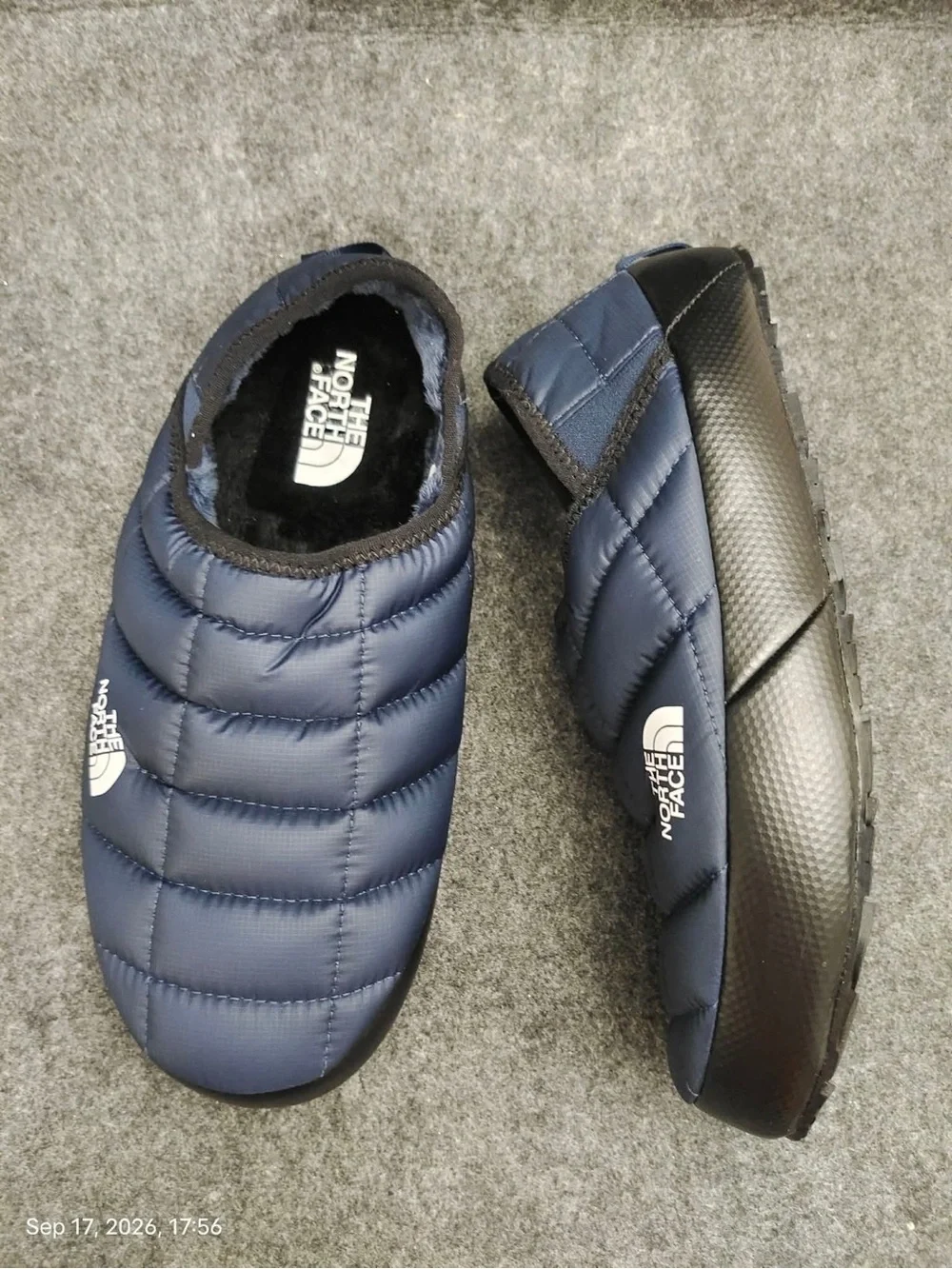NWOT The North Face Thermoball Eco Mule Traction Cozy Slipper Blue Men's US 7